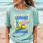 Personalized 100% Cotton My Jesus He Be Makin Lemonade Dopamine T-Shirt with Name Summer Beach Party Birthday Gift for Woman