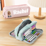 Personalized 3D Cartoon Character Three-Layer Pencil Case with Name School Supply Back to School Birthday Gift for Kids