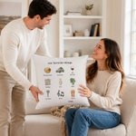 Personalised Favorite Things Family Pet Photo Cushion Cover with Text and Name Home Decor Birthday Gift for Family Pet Lovers Owners