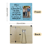 Personalised Have Fun Be Safe Go to Class Wooden Photo Frame with Name and Family Photo School Enrollment Back to School Gift for Students