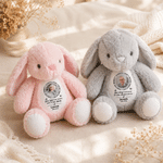 Personalised Photo Butterfly Plush Bunny Toy with Name and Year In Loving Memories Gift for Kids Boys Girls