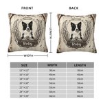 Personalized Pet Photo Paw Design Soft Throw Pillow Cover with Name and Year Sympathy Pet Loss Gift for Pet Owners