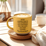 Personalised Butterflies Flowers Ceramic Coffee Mug with Name and Year Daily Use Retirement Birthday Gift for Retired Colleagues