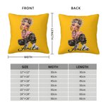 Personalized Y2K Cartoon Character Soft Throw Pillow Cover with Name Home Sofa Bedroom Decor Birthday Gift for Young Girls Family