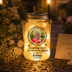 Spersonalizowana lampka LED w słoiku typu mason jar z motywem motyla i zdjęciem, z imieniem oraz rokiem – dekoracja do pokoju, pamiątkowy prezent upamiętniający bliskich, których straciliśmy
