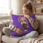 Personalized Y2K Cartoon Character Soft Throw Pillow Cover with Name Home Sofa Bedroom Decor Birthday Gift for Young Girls Family