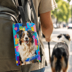 Personalized Pet Graffiti Oil Painting Style Photo Luggage Tag with Name Travel Accessory Birthday Gift for Pet Lovers Friends
