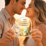 Personalised Sea Turtle Couple Heart Acrylic Plaque with Name Home Decor Valentine's Day Wedding Anniversary Gift for Couples Lovers