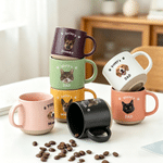 Personalized Pet Photo Paw Print 12 oz Ceramic Coffee Mug with Text and Handle Daily Use Birthday Memorial Gift for Pet Owner Lover