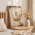 Personalised Wing Paw Print Photo Canvas Print with Name Year and Text Wall Decor Ship from USA Memorial Sympathy Gift for Pet Owner Pet Lover