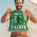 Personalized Sports Figure Silhouette Microfiber Drawstring Beach Backpack with Name Travel Essentials Beach Party Gift for Sports Lovers