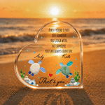 Personalized That's You Pebble Handmade Sea Turtle Heart Acrylic Plaque with Name Bookshelf Decor Birthday Gift for Friends Besties