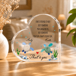 Personalized That's You Pebble Handmade Sea Turtle Heart Acrylic Plaque with Name Bookshelf Decor Birthday Gift for Friends Besties