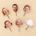 Personalised Cute Face Photo Acrylic Wall Hook Home Decor Daily Use Housewarming Birthday Gift for Family Friend