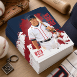 Personalized Splatter Paint 1-3 Photos Greeting Card with Name and Number Party Competition Day Team Gift for Athletes Sports Lovers