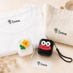 Personalised Fabric Clothing Self-Inking Name Stamp with Birth Flower Daily Use Birthday Gift for Family