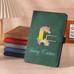 Personalized Yellow Pencil Initial PU Leather A5 Notebook and Pen Set with Name Back to School Teacher's Day Gift for Teacher