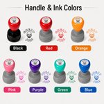 Personalized Teacher Face Portrait Multicolor Self-Inking Stamp with Text Teacher's Day Thank You Motivational Gift for Teachers