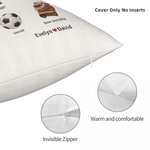 Personalised Favorite Things Family Pet Photo Cushion Cover with Text and Name Home Decor Birthday Gift for Family Pet Lovers Owners