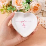 Personalised Dance Ballerina Ceramic Trinket Jewellery Dish with Name Birthday Wedding Anniversary Gift for Ballet Lovers