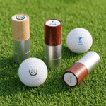 Personalised Golf Classic Elements Monogram Wooden Golf Ball Stamp with Name and Initials Golf Club Birthday Gift for Golf Lovers