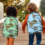Sac à dos personnalisé sur le thème des dinosaures, multicolore et de grande capacité, avec prénom : cadeau de rentrée scolaire ou d'anniversaire pour les enfants passionnés de dinosaures