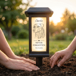 Personalised Line Drawing Pet Photo Solar Garden Light with Name and Year Garden Decor Loss of Pet Sympathy Gift for Pet Owner Pet Lover