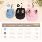 Personalised Dog Photo Adjustable Dog Sun Hat with Embroidered Name and Ear Hole Pet Daily Wear Birthday Gift for Pet Owners