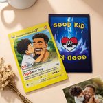 Personalised Funny Classic TCG Poke LED Night Light with Photo Glitter Anniversary Valentine's Day Wedding Gift for Couple Newlywed