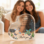 Personalized That's You Pebble Handmade Sea Turtle Heart Acrylic Plaque with Name Bookshelf Decor Birthday Gift for Friends Besties