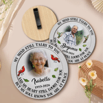 Personalized Cardinal Butterfly Hummingbird Photo Car Visor Clip with Name and Year Memorial Anniversary Gift for Family
