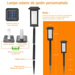 Lampe solaire de jardin personnalisée avec photo motif papillon et nom - Décoration commémorative - Cadeau de sympathie et de réconfort