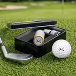 Personalised Golf Classic Elements Monogram Wooden Golf Ball Stamp with Name and Initials Golf Club Birthday Gift for Golf Lovers
