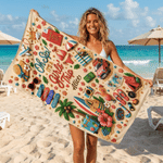 Personalised Oh Sip It's a Girl's Trip Quick Dry Beach Towel with Name Outdoor Beach Party Essential Birthday Gift for Her