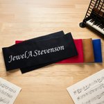 Personalised Embroidered Vintage Piano Keyboard Dust Protector Cover with Text Birthday Gift for Pianists Music Teachers