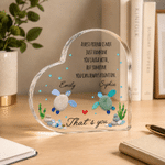 Personalized That's You Pebble Handmade Sea Turtle Heart Acrylic Plaque with Name Bookshelf Decor Birthday Gift for Friends Besties