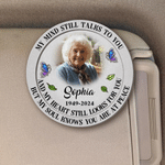 Personalized Cardinal Butterfly Hummingbird Photo Car Visor Clip with Name and Year Memorial Anniversary Gift for Family