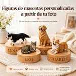 Figura 3D mascota personalizada con foto y nombre adorable adorno escritorio decoración regalo de recuerdo cumpleaños para amantes de mascotas dueños