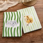 Custodia protettiva multicolore personalizzata a strisce per iPad con 1-3 foto di animali domestici, con nome: regalo commemorativo per compleanni e anniversari per gli amanti degli animali domestici