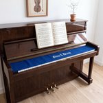 Personalised Embroidered Vintage Piano Keyboard Dust Protector Cover with Text Birthday Gift for Pianists Music Teachers