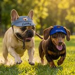 Personalised Dog Photo Adjustable Dog Sun Hat with Embroidered Name and Ear Hole Pet Daily Wear Birthday Gift for Pet Owners