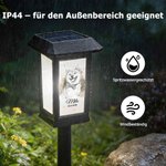 Personalisierte Solar-Gartenleuchte im Aquarellstil | mit Haustierfoto | Gartendekoration | Grablicht für Haustiere | Gedenkgeschenk für Tierliebhaber