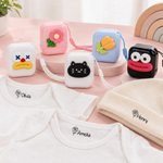 Personalised Fabric Clothing Self-Inking Name Stamp with Birth Flower Daily Use Birthday Gift for Family