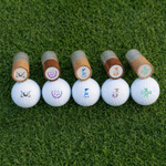 Personalised Golf Classic Elements Monogram Wooden Golf Ball Stamp with Name and Initials Golf Club Birthday Gift for Golf Lovers