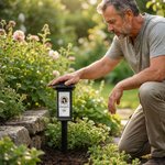 Personalisierte Solar-Gedenkleuchte mit Foto und Schmetterling | mit Namen und Jahr | Garten-Deko | Erinnerungsgeschenk für Familie und Freunde