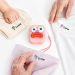Personalised Fabric Clothing Self-Inking Name Stamp with Birth Flower Daily Use Birthday Gift for Family