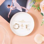 Personalised Dance Ballerina Ceramic Trinket Jewellery Dish with Name Birthday Wedding Anniversary Gift for Ballet Lovers