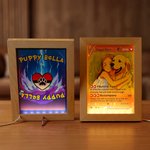 Personalised Funny Classic TCG Poke LED Night Light with Photo Glitter Anniversary Valentine's Day Wedding Gift for Couple Newlywed