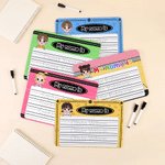 Personalized Cartoon Kid Character Handwriting Name Tracing Board with Dry-Erase Pen Home Learning Accessory Back to School Birthday Gift for Kids