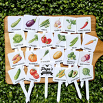 Personalised White Planting Acrylic Label with Name and Text Vegetable Garden Birthday Gift for Plant Lover Family